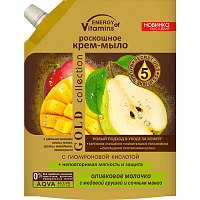 Крем-мило Energy of Vitamins Оливкове молочко з медовою грушою та соком манго 450 мл