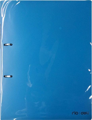 Папка 2 кольца 38130 А4 40 мм Неон (1050 мкм) синяя Deli