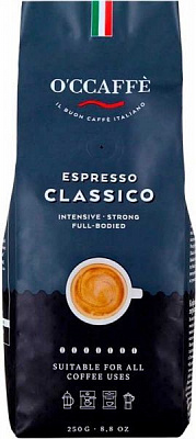 Кава в зернах O'CCAFFE ESPRESSO CLASSICO 250 г (8013663001811)