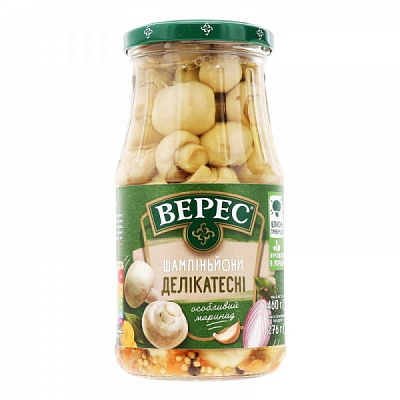 Шампіньйони мариновані Верес Делікатесні 460 г