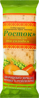 Хлібці ТМ Росток з пророщої пшениці солодові 120 г (4820135850747)