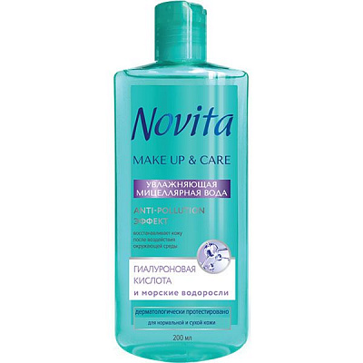 Мицеллярная вода Novita Make Up & Care увлажняющая 200 мл