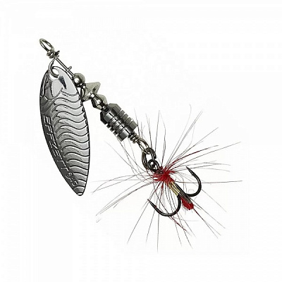 Блесна-вертушка DAM 3 г EFFZETT UV-SPINNER С БОРОДКОЙ dark gun smoke