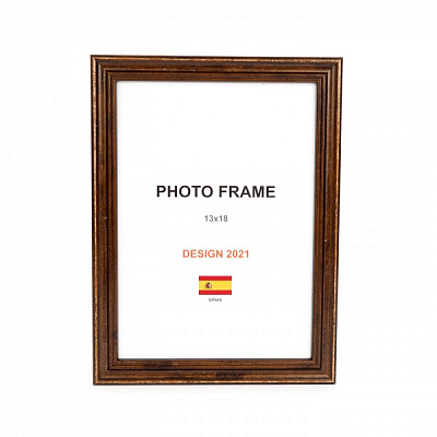 Рамка для фото 1 фото 13х18 см коричневая бронза 