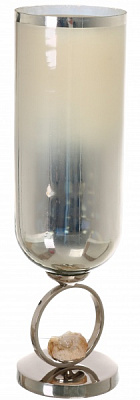 Ваза PANACHE Linear Stone 55 см серо-коричневый/никель 