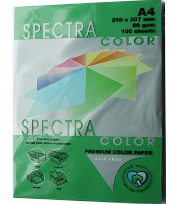 Бумага офисная цветная Spectra Color A4 80 г/м 100 листов темно-зеленый 