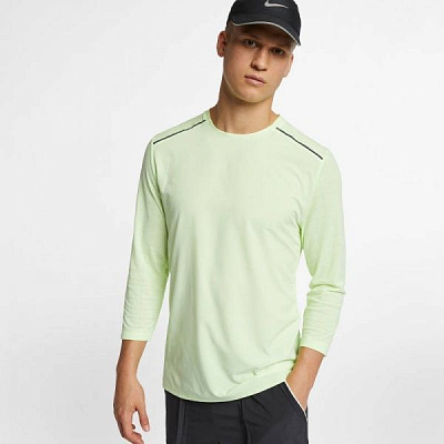 Футболка Nike M_RISE_365_TOP_3QTR_TCH_PCK AJ7977-701 S салатовый