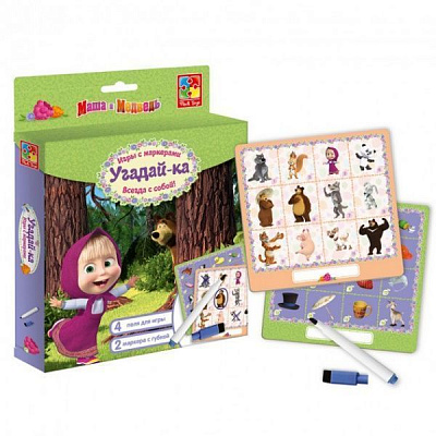 Игра настольная Vladi Toys с маркером Маша и Медведь VT2106-05