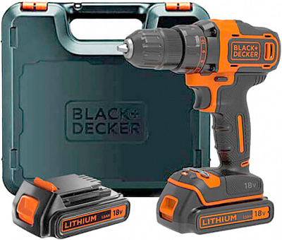 Шуруповерт акумуляторний Black+Decker BDCDD186KB