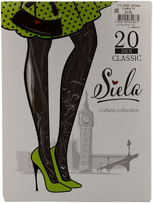 Колготки SIELA CLASSIC 20 den tabaco р. 2 коричневий
