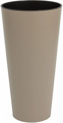 Горшок пластиковый Prosperplast Tubus slim 2 в 1 круглый 27л мокко (74948-7529) 