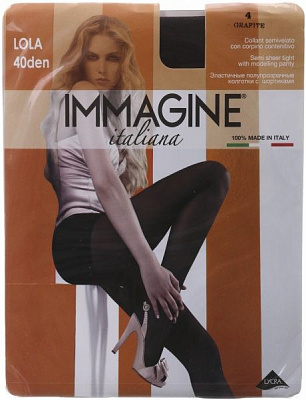 Колготки женские Immagine Lola 40 Den Grafite р. 4 графит 1 шт. 