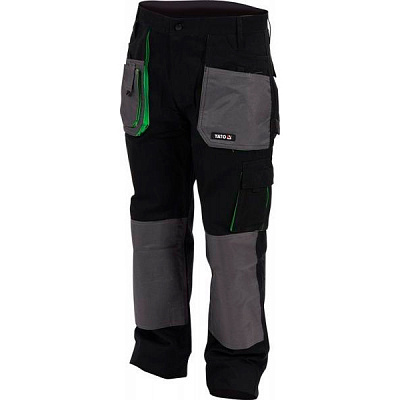 Брюки рабочие YATO р. L YT-80166 черно-серый