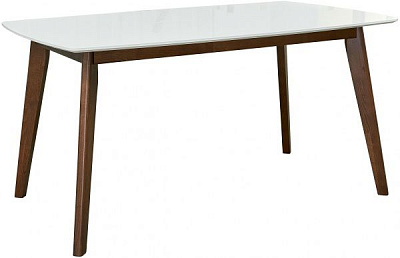 Стіл обідній Мебель-Сервіс розсувний Сіті горіх/білий МДФ