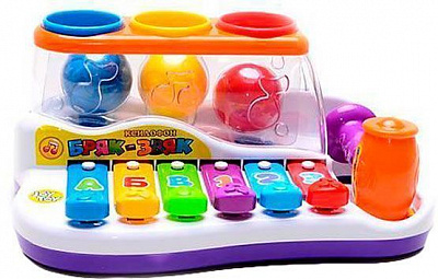  Ксилофон JT 9199 с шариками и молоточком