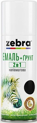 Эмаль-грунт ZEBRA серия Акварель 843 2в1 голубой полумат 400 мл