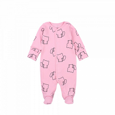 Комбинезон ясельный для девочки Фламинго Cat р.62 розовый 365-015 