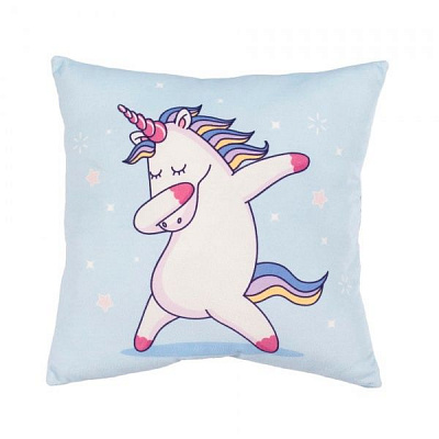 Подушка декоративна Stip Єдиноріг блакитна 33 см