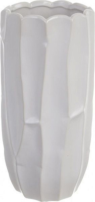 Ваза керамическая белая Лорет 13,5х28 см