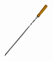 Шампур Metalzavod 2х10х610 мм з дерев'яною ручкою