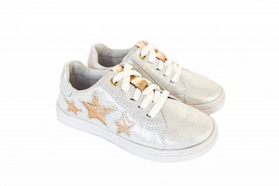 Кеды детские Мальви р.33 белый с золотистым Ш-460 E 