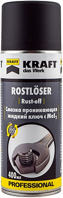 Мастило проникне Kraft Рідкий ключ з перетворювачем іржі і MoS2 400 мл