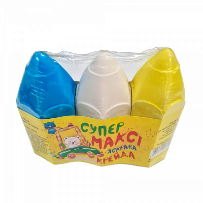 Крейда кольорова СУПЕРМАКСІ 100х40 мм 3 шт. асорті iTEM