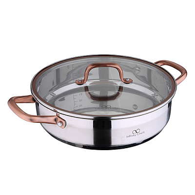 Сотейник с крышкой 3.8 л 28 см BGIC-3503 Copper Bergner
