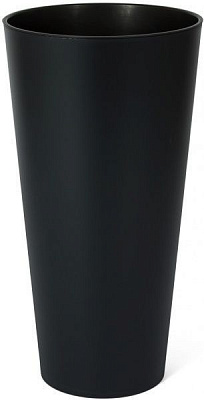 Горщик пластиковий Prosperplast Tubus slim 2 в 1 круглий 27л антрацит (74948-433)