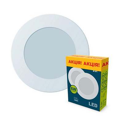 Светильник светодиодный Slim Round DNL-001 2 шт. 6 Вт белый 4000 К 