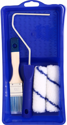 Ванночка для краски с валиком Tempo 100 мм с дополнительным валиком 100 мм и кисточкой 1,5