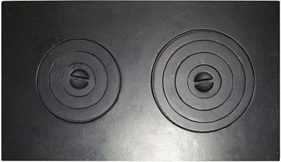 Плита двохконфорочна чавунна 709x409 мм