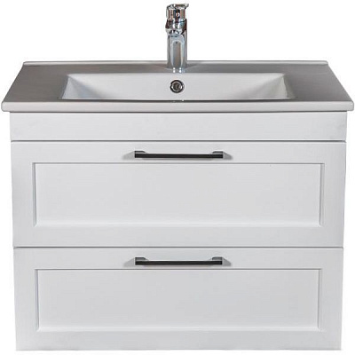 Тумба подвесная ScandiSPA Inari белый мат с умывальником Arte 75 см