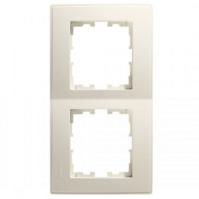 Рамка двомісна Lezard Lesya вертикальна кремовий 705-0300-152
