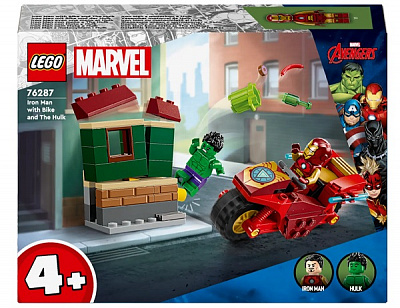 Конструктор LEGO Super Heroes Marvel Залізна Людина на мотоциклі й Галк 76287