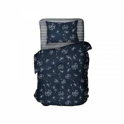 Комплект постельного белья Blue Dandelion 1,5 темно-синий La Nuit 