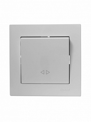 Вимикач перехресний одноклавішний Lezard Vesna без підсвітки білий 742-0288-107