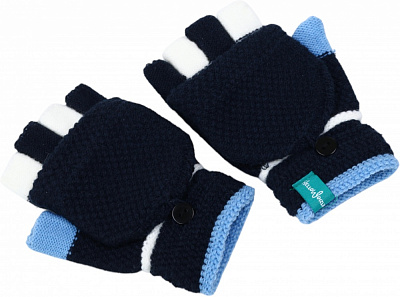 Рукавицы HW без пальчиков с откидной перчаткой для мальчиков р.12-14 /синий