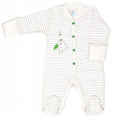 Человечек Baby Veres Funy sparrows р.68 бежевый/в полоску 