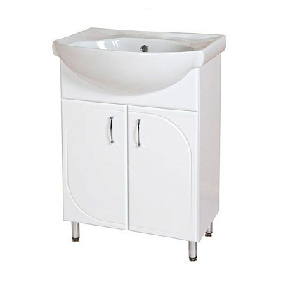 Тумба с умывальником Аква-Родос Оптима 01S55 55 см белая