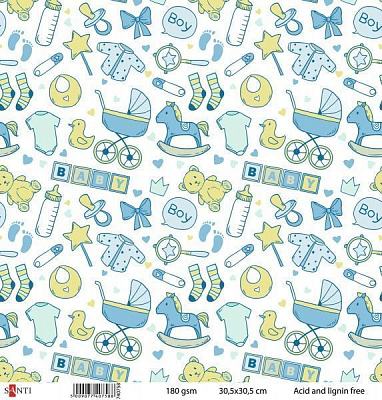 Бумага для скрапбукинга №11 5 шт. 30,5x30,5 см 180 г/м² разноцветный 