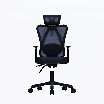 Крісло офісне Maxxter OC-ONYX, ергономічне, дихаючий текстиль чорний