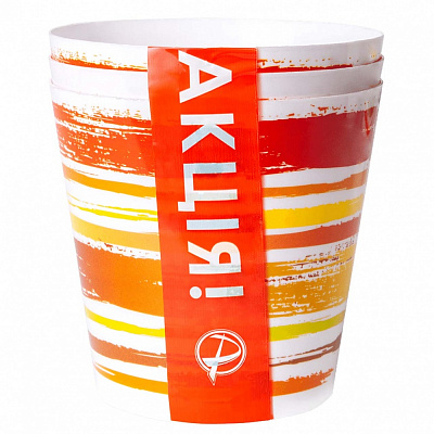 Вазон пластик Деко 16х15,5 см комплект 2 шт. круглый микс 1,8 л Алеана (117001)