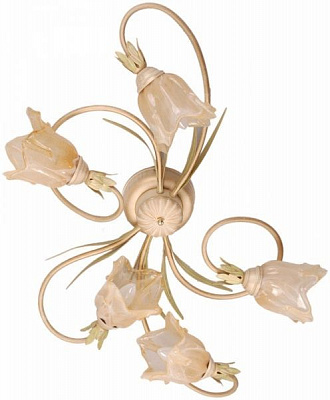 Люстра стельова Геотон НПБ 01-5х60-106 Рома-В959 5xE14 кремовий 44889