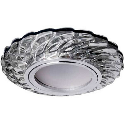 Світильник точковий Светкомплект SVC 104 з LED-підсвіткою 7 Вт GU5.3 прозорий/хром