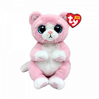 М'яка іграшка TY Рожеве кошеня LILLIBELLE (41283) 22 см біло-рожевий 41283
