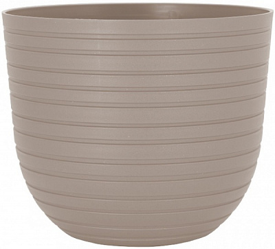 Горшок пластиковый Artevasi Havana Horizon Concrete круглый 13,5л мокко 