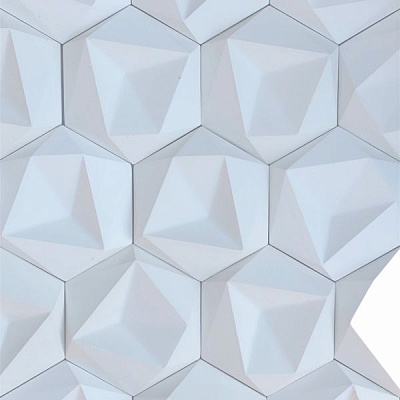 Плитка гипсовая прямая Gipsanit Hexagon кубический 0,55 кв.м 