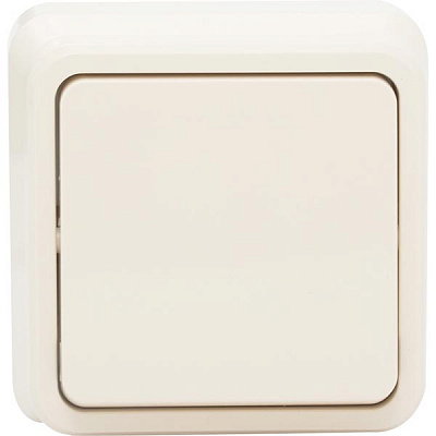 Вимикач одинарний Gunsan Misya кремовий