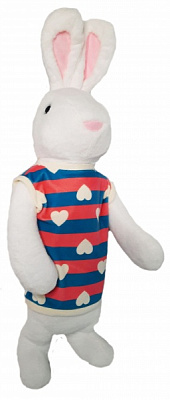 Подушка-обіймашка Заєць в майці 20x70 см білий Анна